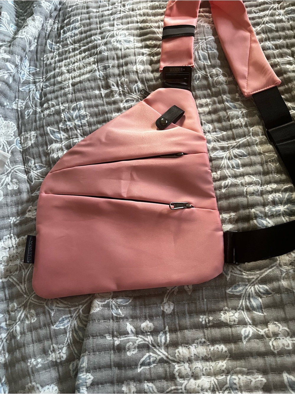 Wander+ anti-theft travel bag.  Peach.